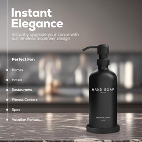 Brighter Barns stainless steel pump for smooth, reliable dispensing.