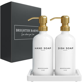 Brighter Barns white-gold decor elevates kitchens and bathrooms.