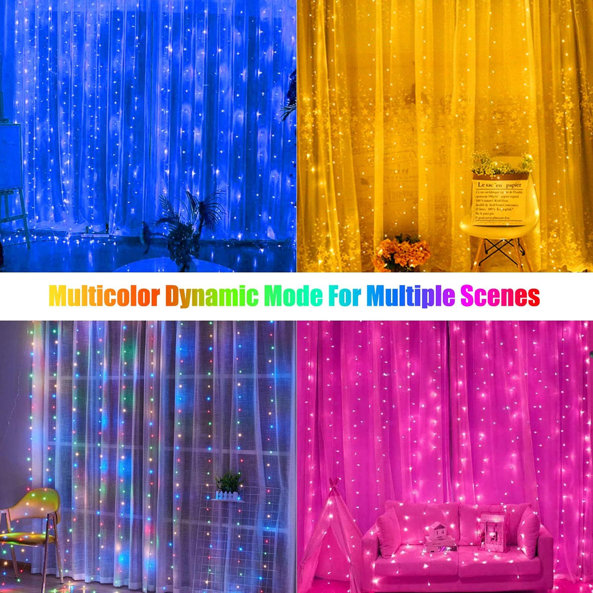 Brightown holiday curtain lights elevate seasonal celebrations with color.