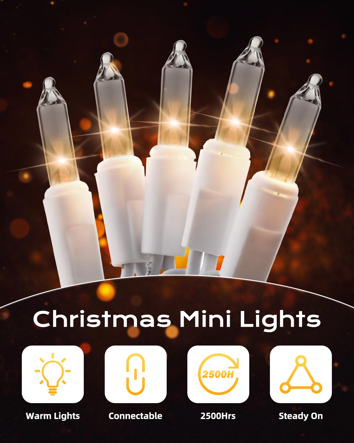Long-lasting Brightown lights with 2,500-hour lifespan