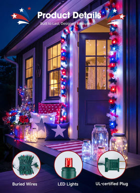 Brightown patriotic decor for patio parties and celebrations.