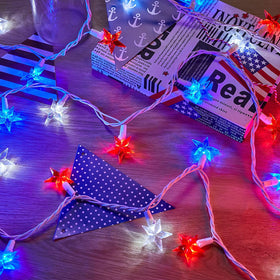 Brightown star lights illuminate homes, gardens, and events with a festive patriotic vibe