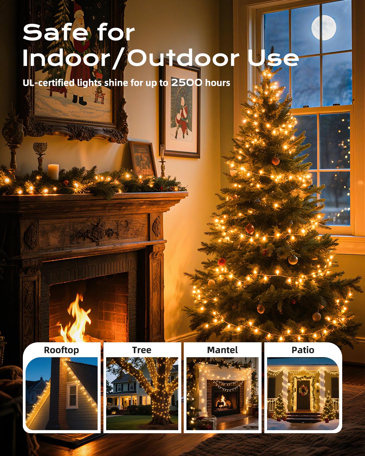 UL-listed Brightown string lights ensuring safe indoor/outdoor use