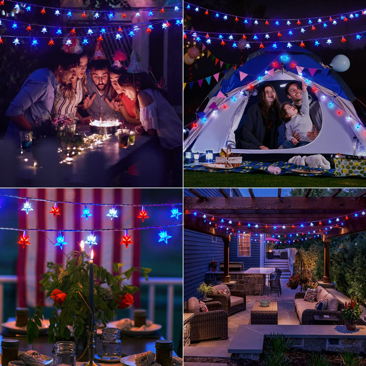 Brightown waterproof LED star lights designed for durable outdoor use and weather resistance