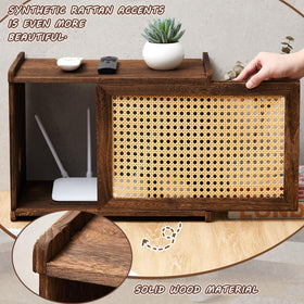 BrightRow modem cable cover organizer helps route power and Ethernet cables cleanly.