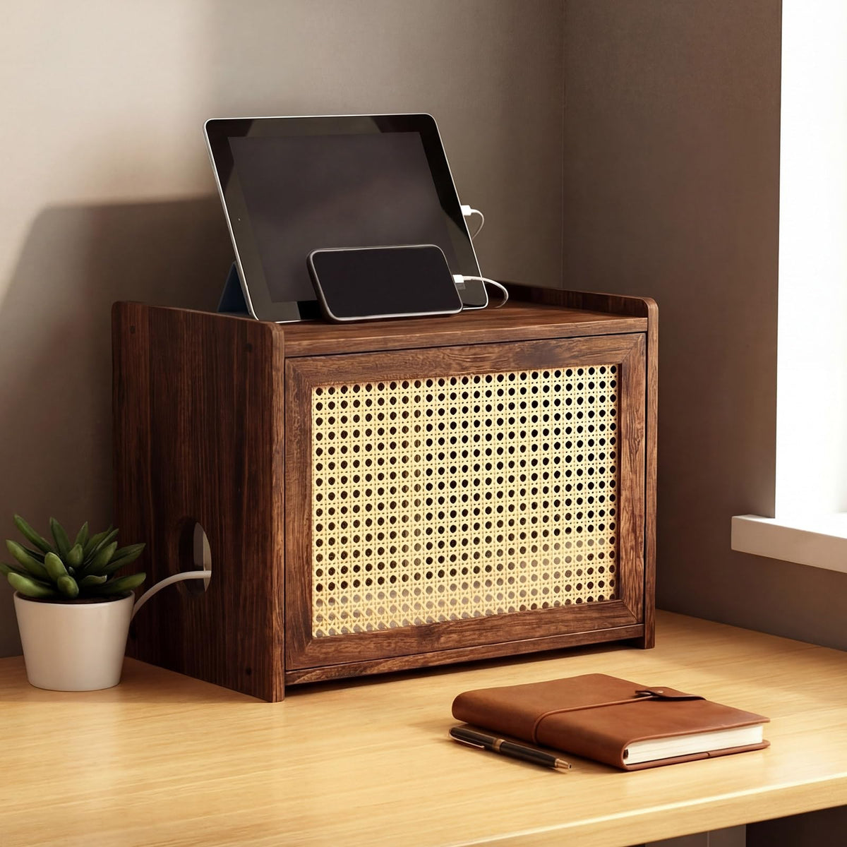 BrightRow projector shelf disguise supports devices while blending with decor.