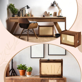 BrightRow sturdy wooden construction provides reliable support for electronics in any room.