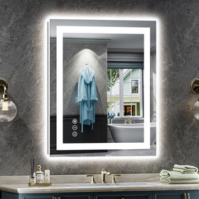 Briivue front and backlit LED mirror for precise makeup lighting