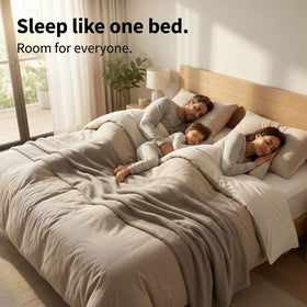 Briliantwerk universal fit standard beds adapts to two-mattress setups.