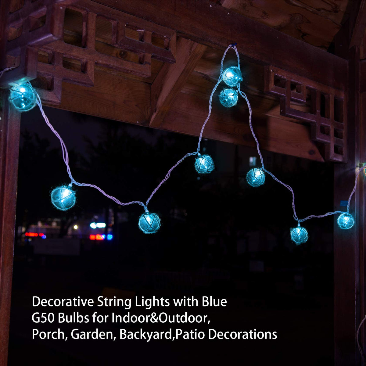 Brillarlights on mantel decor with coastal glow.