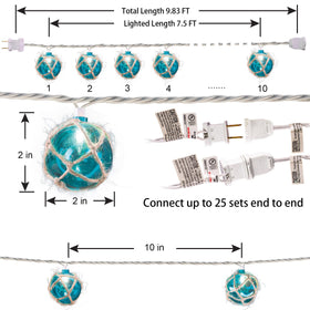 Box includes spare bulbs and fuses for Brillarlights string lights.