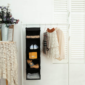 BrilliantJo fabric closet shelf with a sturdy hook system.