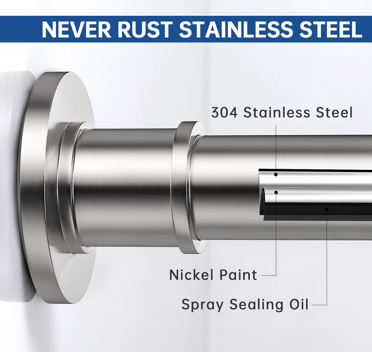 BRIOFOX 304 stainless steel construction resists corrosion for daily moisture