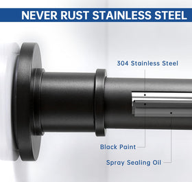 BRIOFOX 304 stainless steel construction resists corrosion in humid bathrooms.