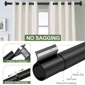 BRIOFOX adjustable brackets adapt to different curtain thicknesses for a precise fit.