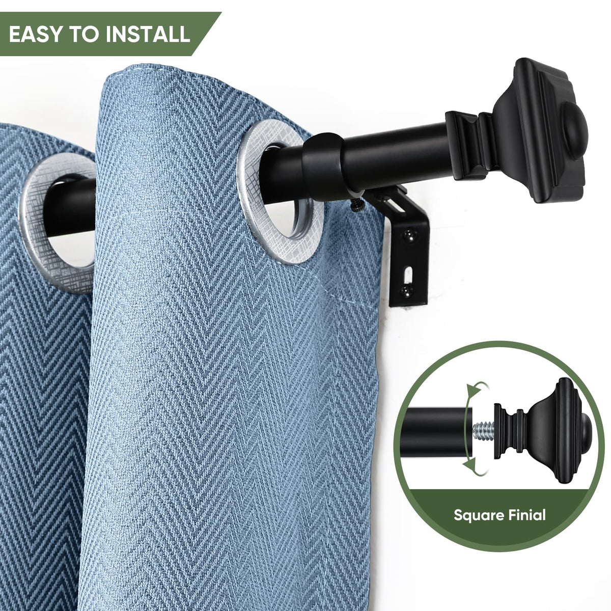 BRIOFOX telescoping end pieces adjust to fit windows precisely.