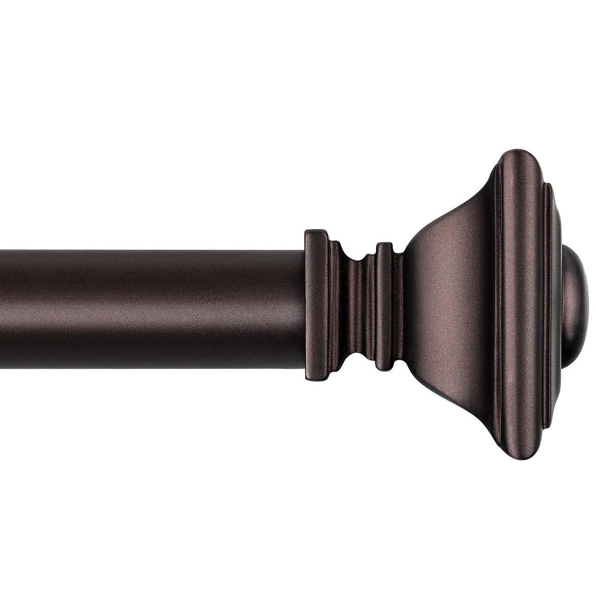 BRIOFOX bronze curtain rod with adjustable length supports 48–84 inches and heavy drapes