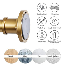 BRIOFOX durable 1 inch rod diameter supports thicker curtains.