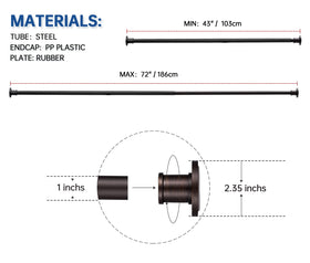 BRIOFOX anti-slip design keeps curtains secure in moist areas.