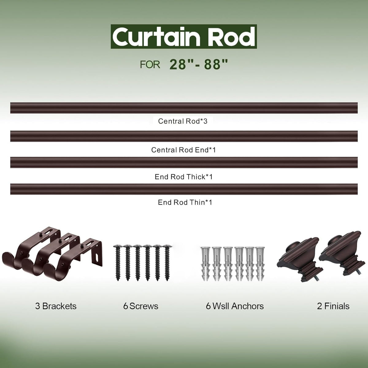 BRIOFOX easy installation guide helps you mount the rod without a professional