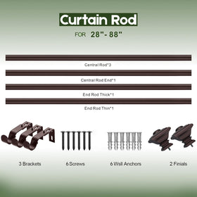 BRIOFOX easy installation guide helps you mount the rod without a professional