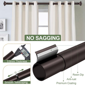 BRIOFOX heavy-duty 1-inch curtain rod provides reliable strength for sizable curtains