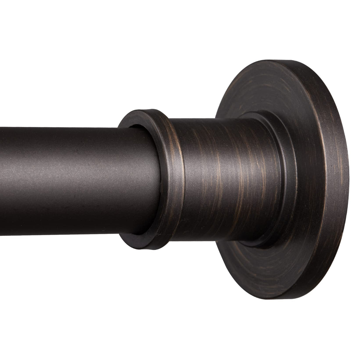 BRIOFOX industrial shower rod with bronze end cups for durable bathroom use.
