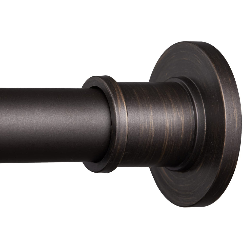 BRIOFOX industrial shower rod with bronze end cups for durable bathroom use.