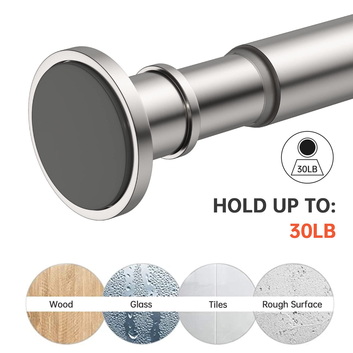 BRIOFOX non-slip rubber plate ensures stable curtain mounting