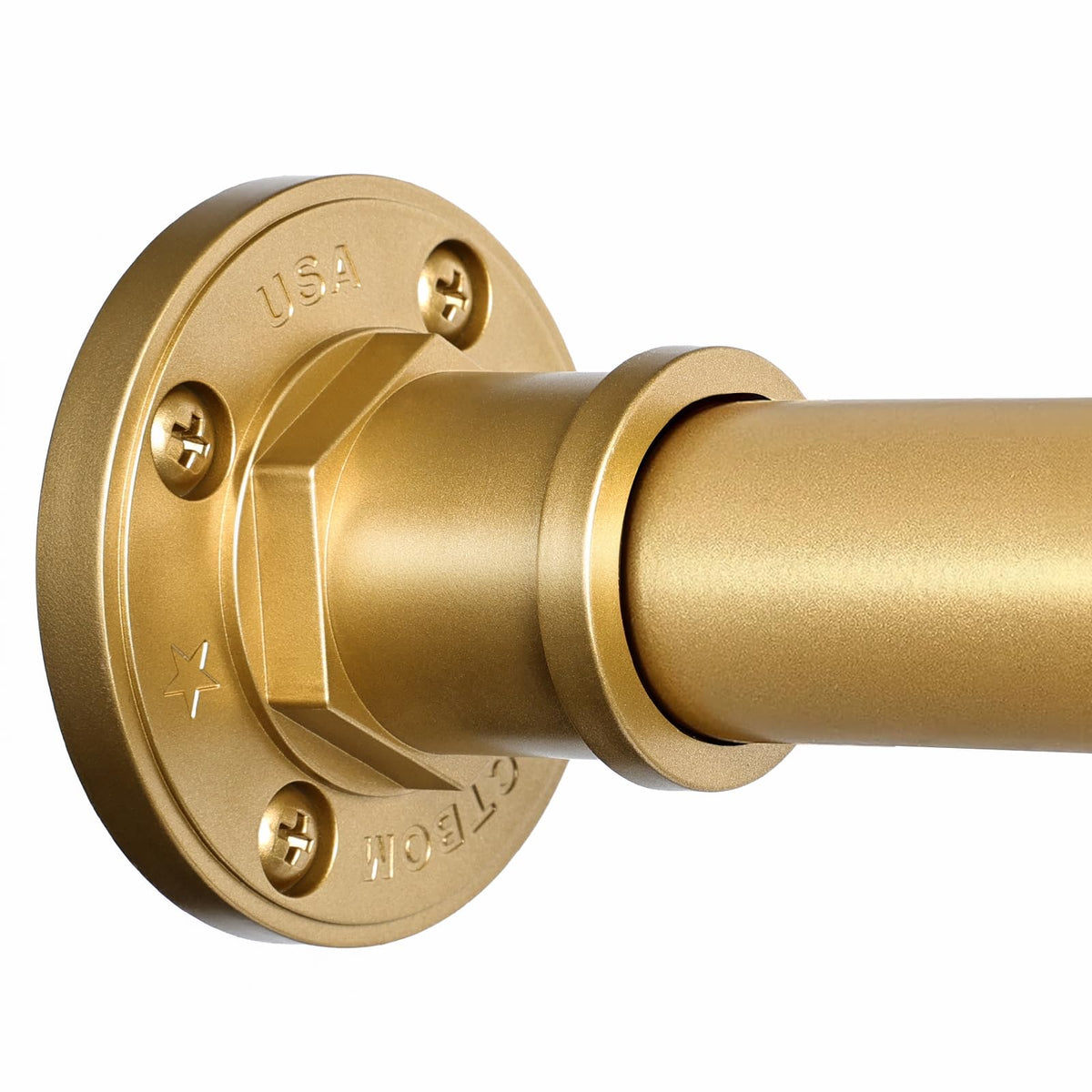 BRIOFOX industrial shower rod with tension mechanism for secure installation.