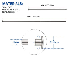 BRIOFOX rod shown in bathroom, shower stall and window applications