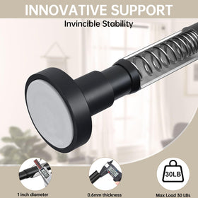 BRIOFOX matte black finish shower rod for a modern bathroom look.