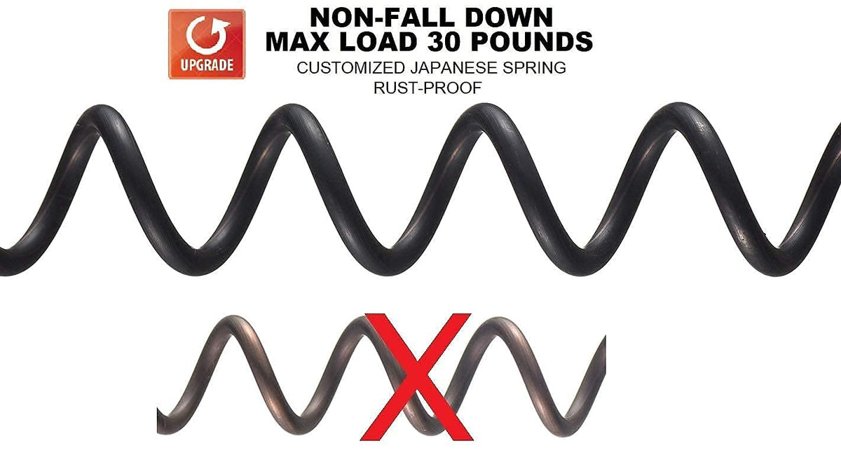 BRIOFOX maximum load 30 lbs supports sturdy curtains.