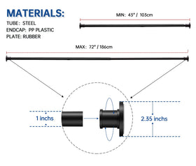 BRIOFOX multipurpose rod works in showers, closets, windows, and more.