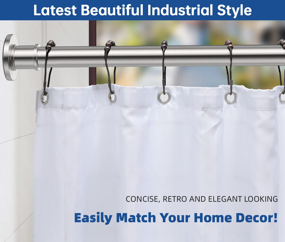 BRIOFOX non-slip end plates keep curtain secure without wall damage
