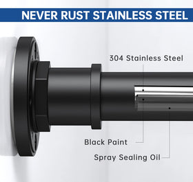 BRIOFOX 1-inch rod diameter supports sturdy curtains and liners.