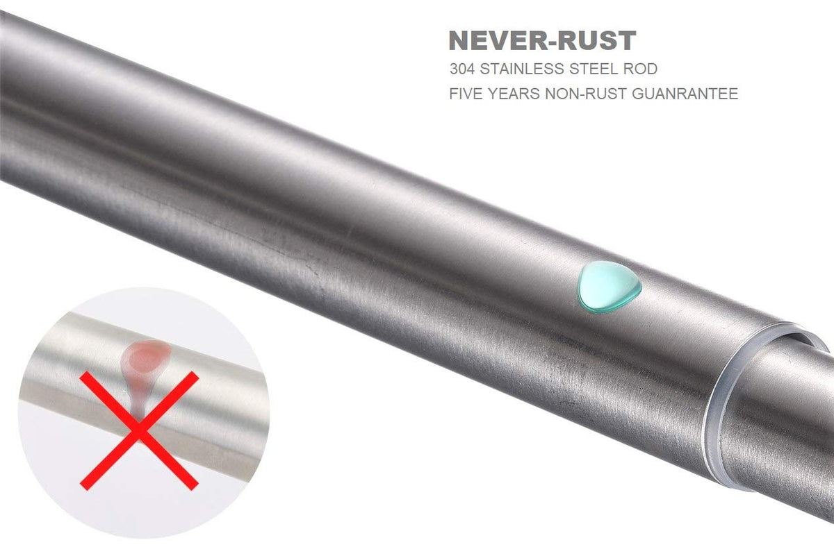 Rustproof finish on BRIOFOX rod simplifies cleaning and resists corrosion.
