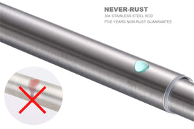 Rustproof finish on BRIOFOX rod simplifies cleaning and resists corrosion.