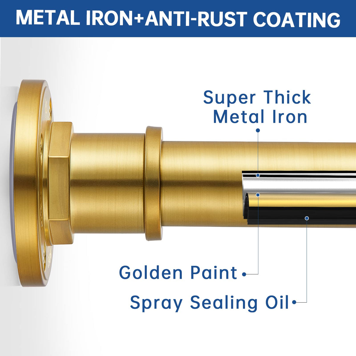 BRIOFOX screw mount option provides fixed, durable installation for heavy curtains.