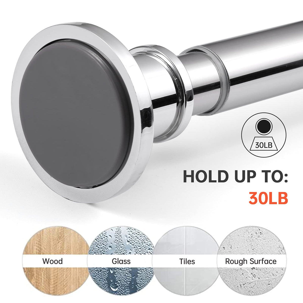 BRIOFOX 1-inch diameter stainless steel tube provides strong support.