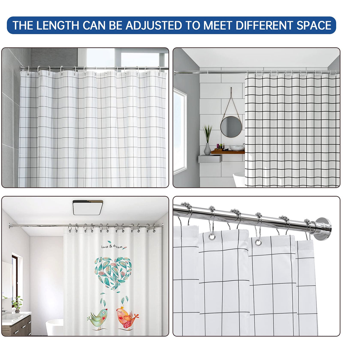 BRIOFOX multi-use rod for showers, closets, windows, and more.