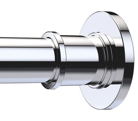 BRIOFOX rustproof chrome shower rod for long-lasting bathroom use.