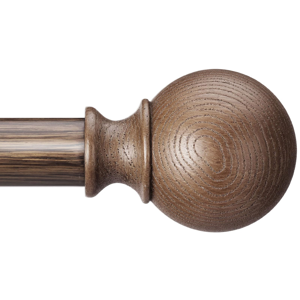 BRIOFOX walnut wood curtain rod 48-84 inch with sturdy iron construction for long windows.