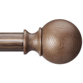 BRIOFOX walnut wood curtain rod with 66-120 inch length for flexible window coverage