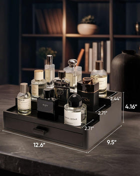 BRITEREE 3-tier display keeps fragrances organized and within easy reach
