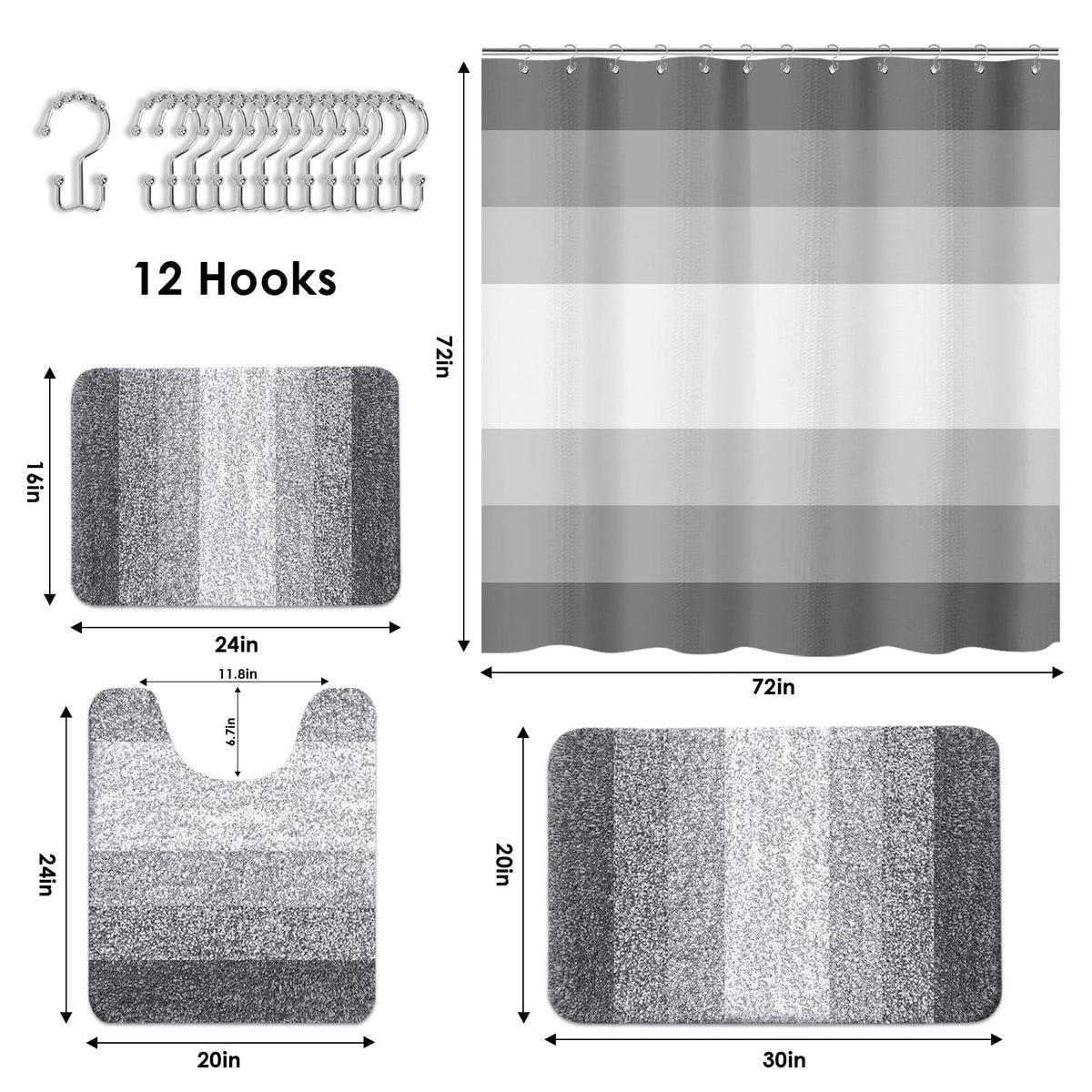 Britimes stainless steel hooks keep shower access tidy and secure.