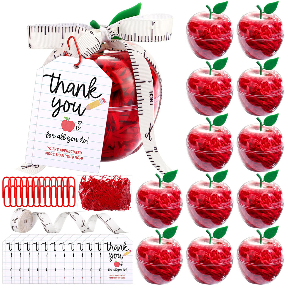 Briwooody apple container 12-pack with clear finish for elegant teacher gifts