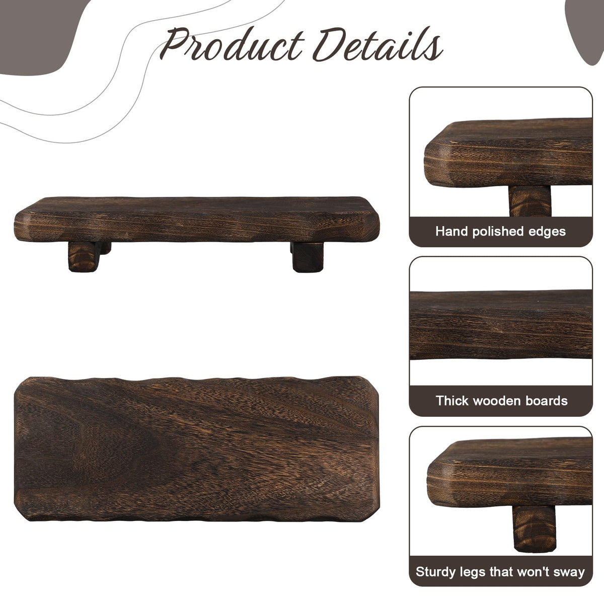 Briwooody rustic farmhouse display surface adds warm charm to any room.