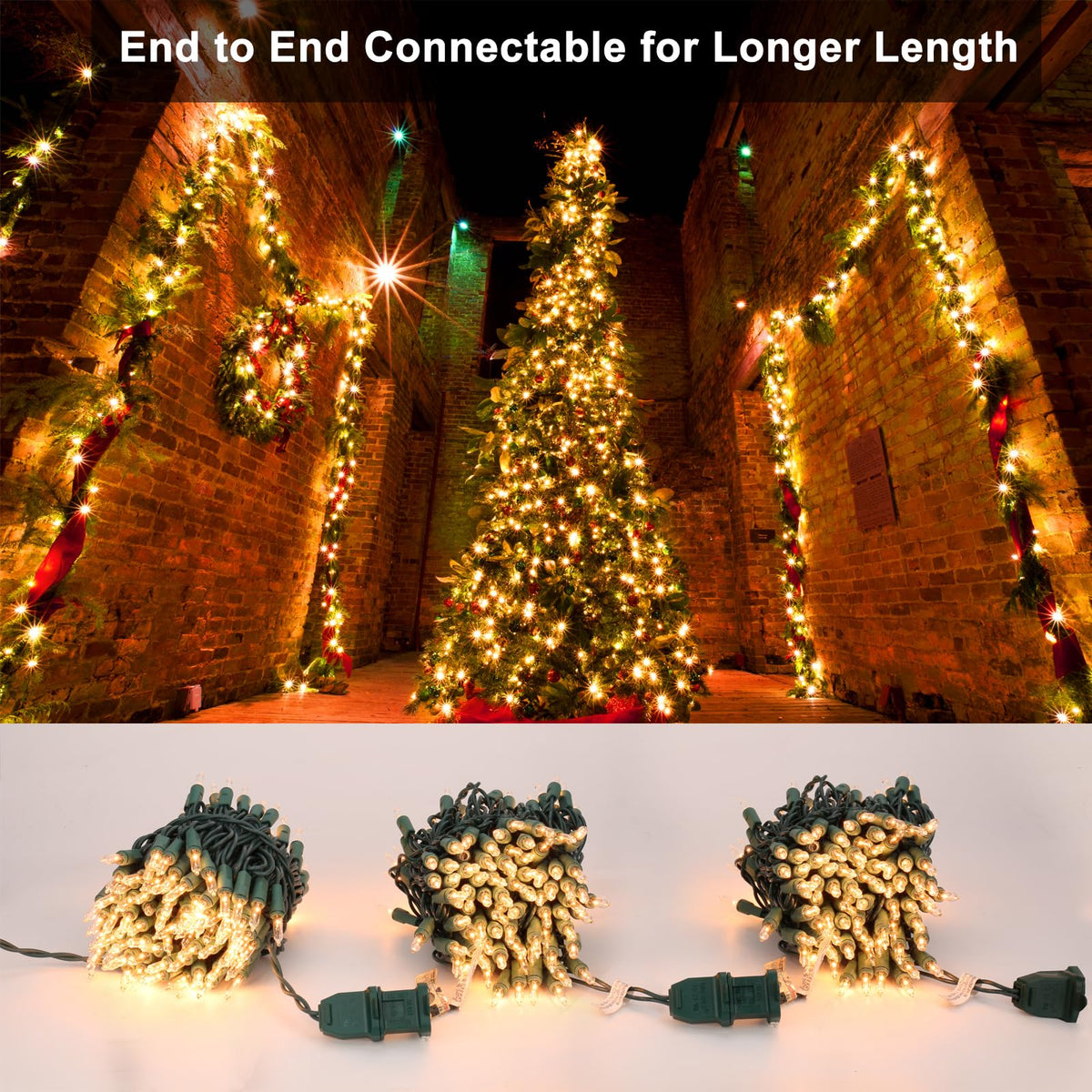 BrizLabs connectable mini Christmas lights show end-to-end compatibility for bigger displays