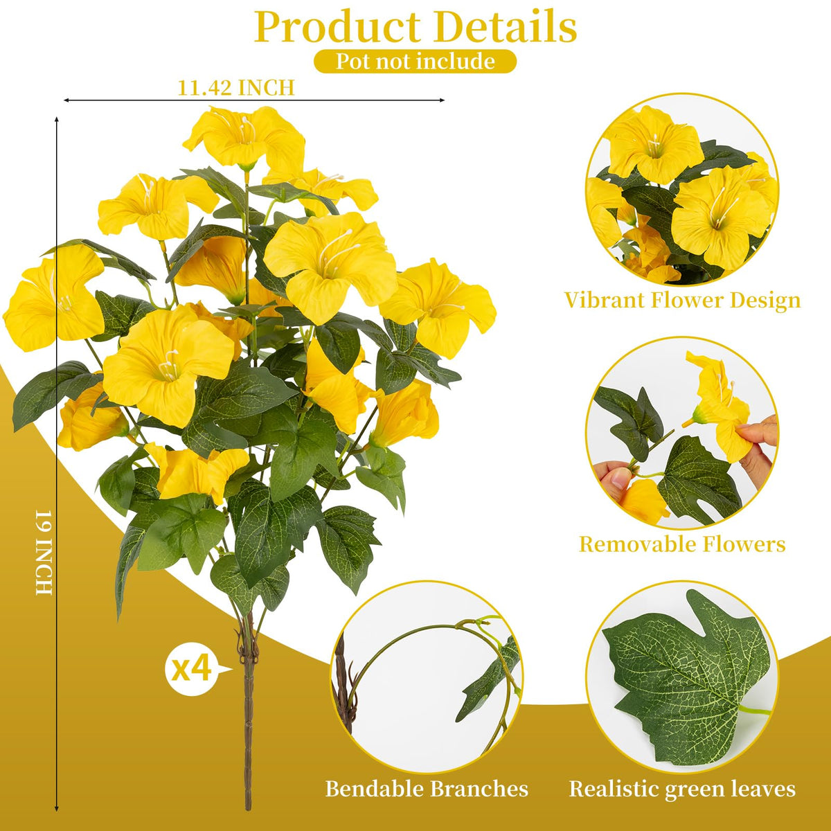 Brlita longer branches create three-dimensional arrangements for garden beds and planters.